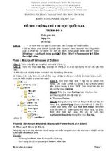 Đề thi chứng chỉ Tin học quốc gia trình độ A